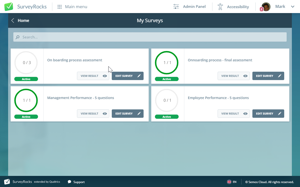 SurveyRocks - Reports from employee assessment