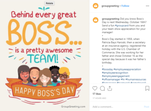 boss' day recognition