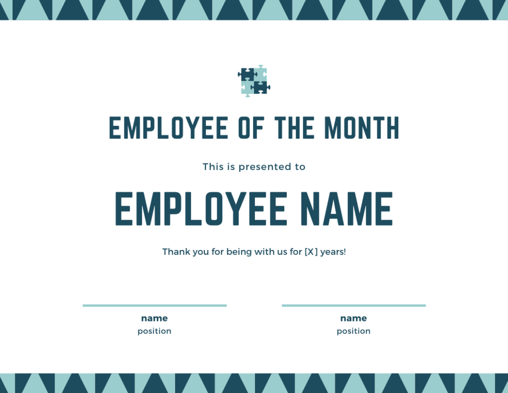 20 Employee of the Month Templates Your Employees Will Love Inside Employee Anniversary Certificate Template