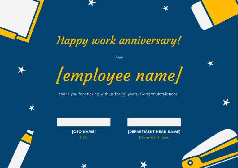 30 Employee Work Anniversary Ideas, Messages, Emails and Certifications