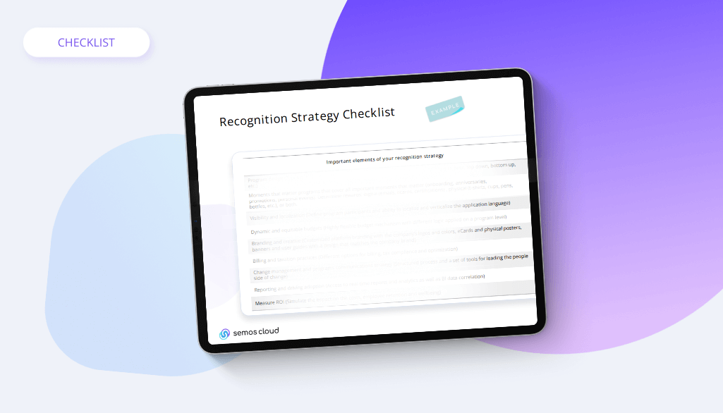recognition program checklist