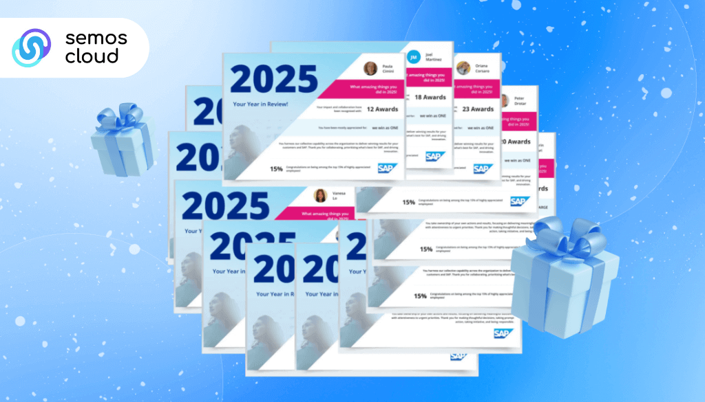 Year-end personalized recognition wrap-ups